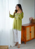 Aarti in Kashmiri Aari Work Cotton Short Kurta – Green